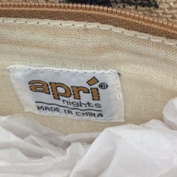 Woman’s Vintage Mesh Evening bag by Apri made in China  gold with green trim - Picture 3 of 6